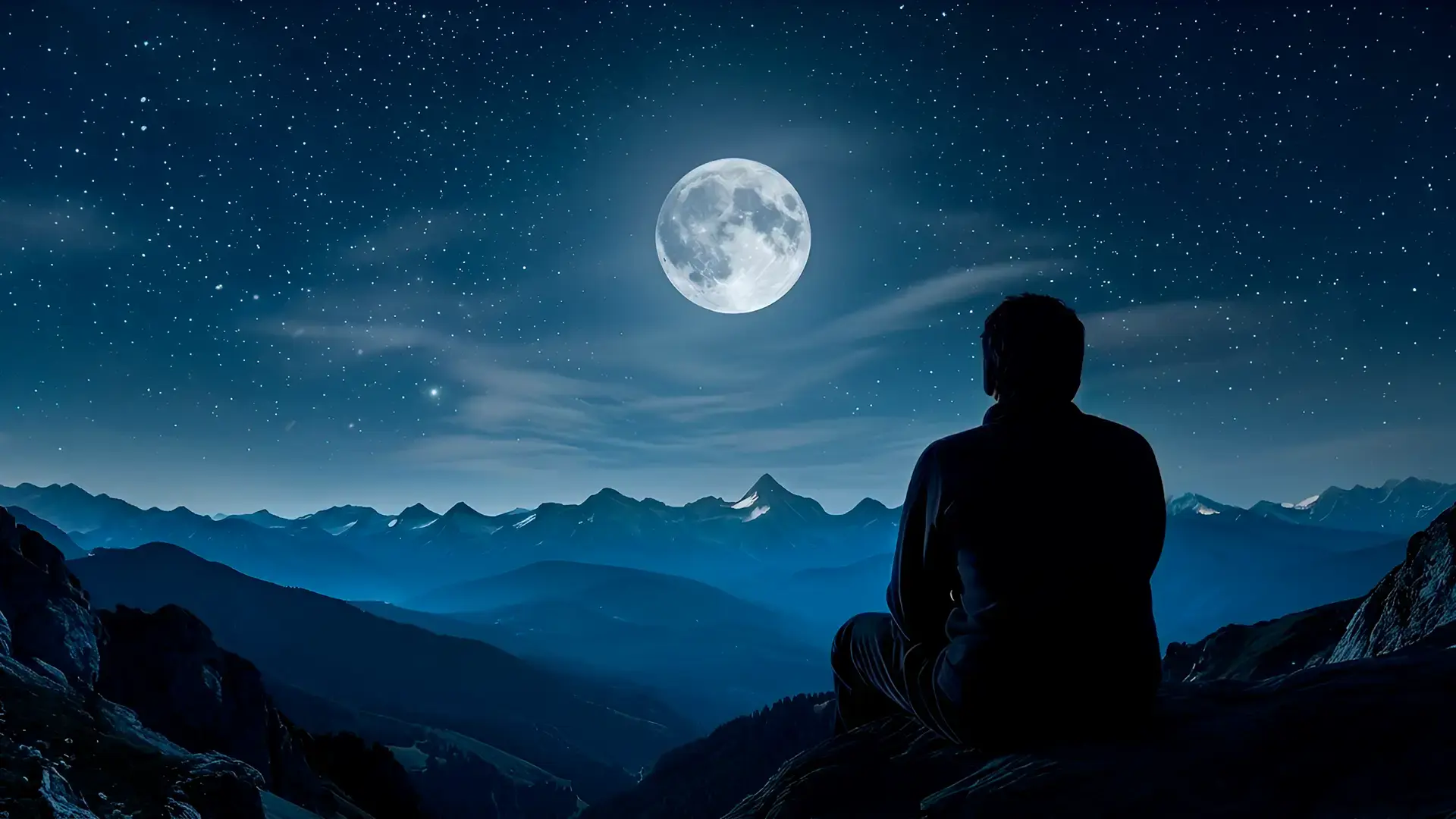 Donna guarda la Luna